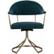 Bexley Danny Teal Swivel Dining Armchair, Swivel